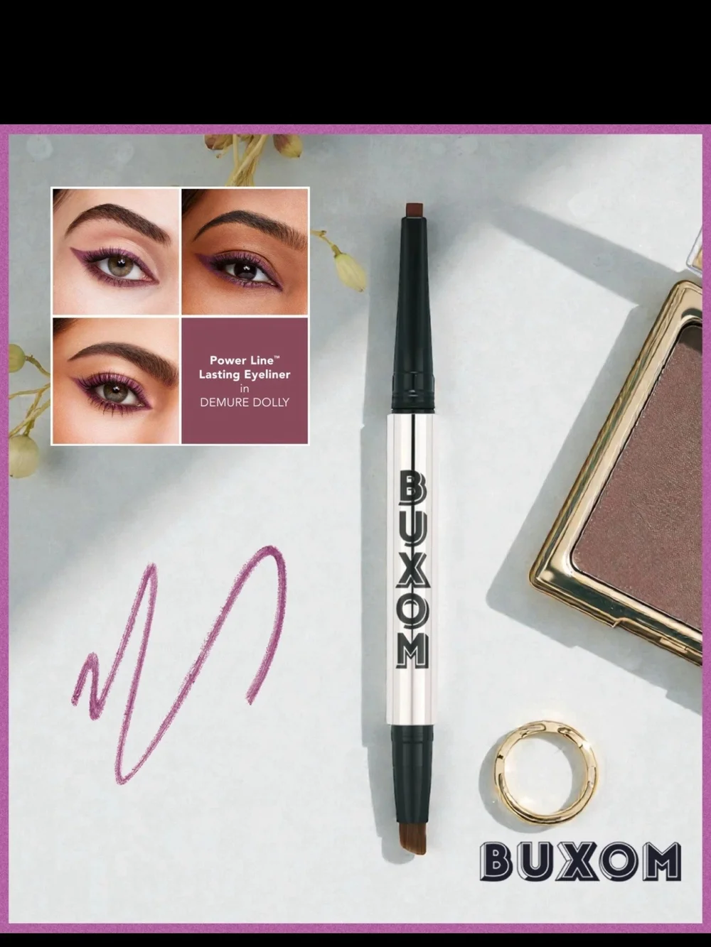Buxom Power Line Long-Wear Eyeliner In Demure Dolly NIB